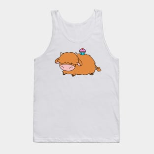 Cupcake Highland Cow Tank Top